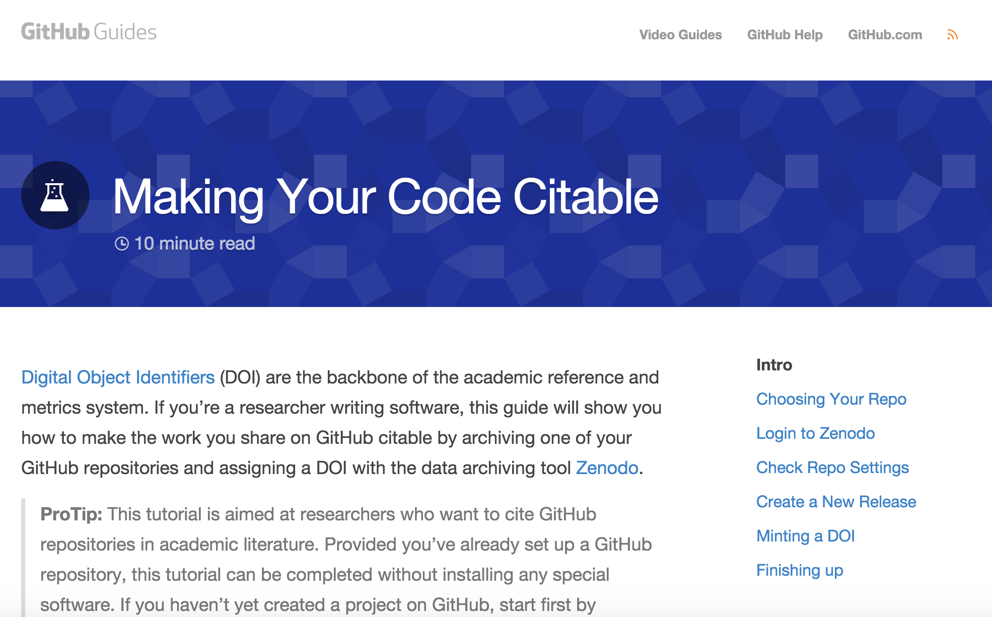 Making your code citable