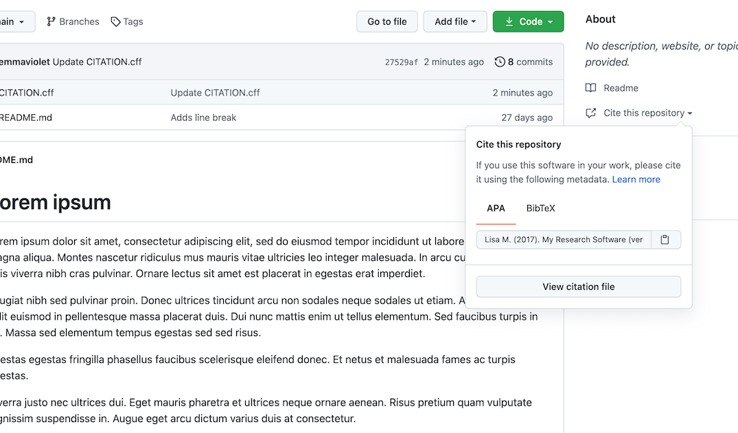 A step forward for software citation: GitHub's enhanced software citation support