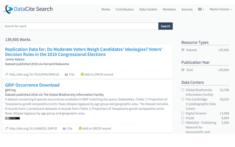 Relaunching DataCite Search