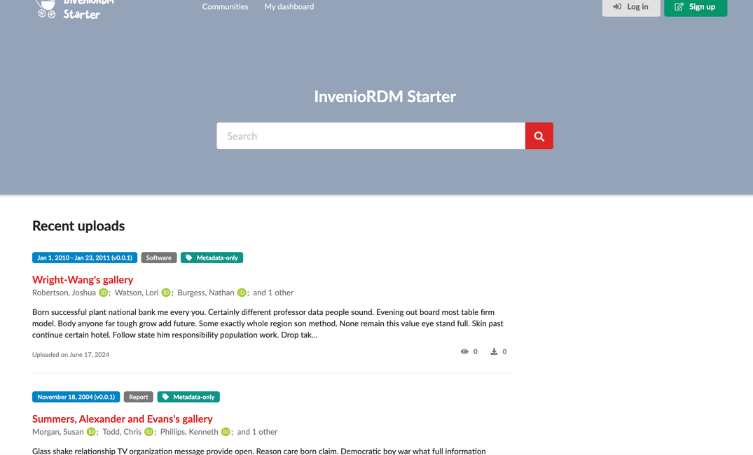 Announcing InvenioRDM Starter Beta