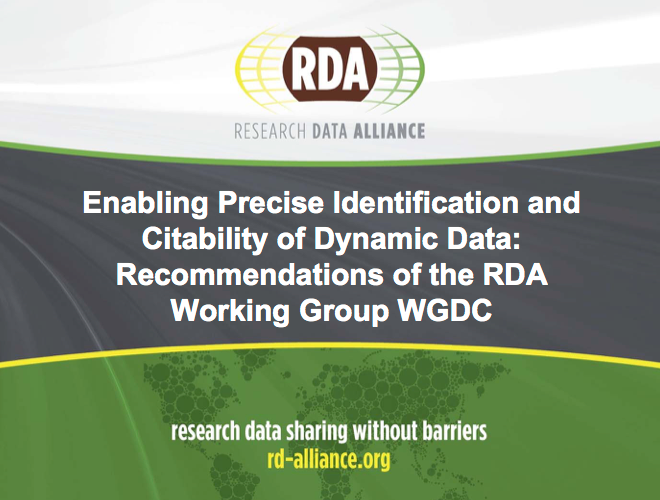 Image of: Dynamic Data Citation Webinar