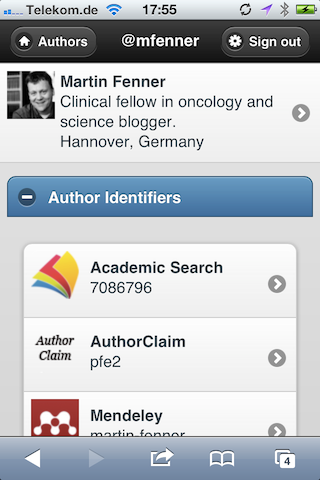 Image of: Altmetrics to go – mobile version of ScienceCard available