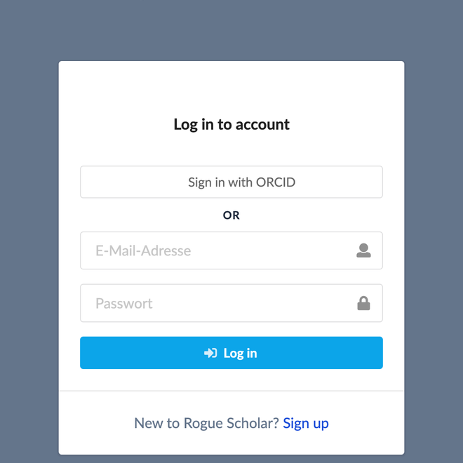 Image of: Rogue Scholar enables sign-in with ORCID