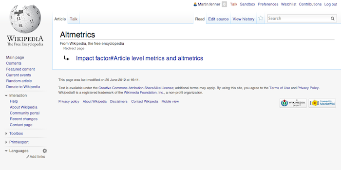 Altmetrics coming of age? Not for Wikipedia
